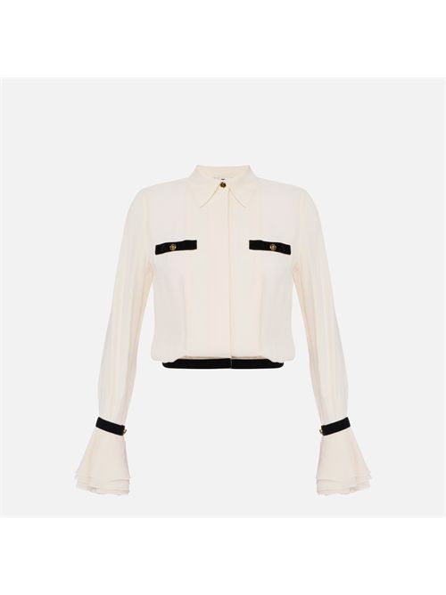 Camicia in georgette con bottoni gioiello ELISABETTA FRANCHI | CA13157E2/EF1